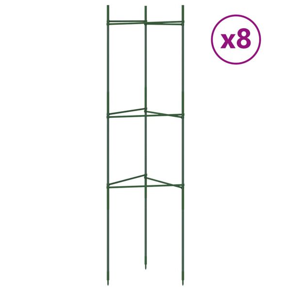 vidaXL Podpěrn&eacute; klece pro rajčata 8 ks 116 cm ocel a PP