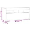 vidaXL TV stolek s LED old wood 90 x 35 x 40 cm kompozitn&iacute; dřevo