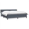 vidaXL Box spring postel s matracemi tmavě &scaron;ed&aacute; 200x210 cm samet