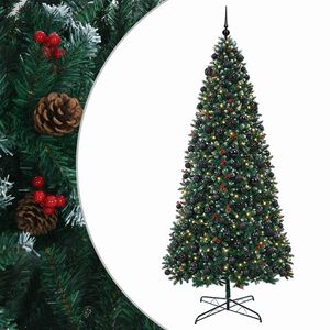 vidaXL Uměl&yacute; kloubov&yacute; v&aacute;nočn&iacute; stromek s baňkami 500 cm 900 LED