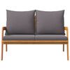 vidaXL Zahradní lavice s polštářem Hnědá Masivní akáciové dřevo
