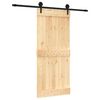 vidaXL Posuvn&eacute; dveře Přirozen&aacute; a čern&aacute; 90 x 210 cm