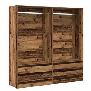 vidaXL &Scaron;atn&iacute; skř&iacute;ň old wood 100 x 50 x 200 cm kompozitn&iacute; dřevo