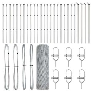 vidaXL Plotov&yacute; sloupek. Stř&iacute;brn&aacute;