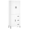 vidaXL Skř&iacute;ň highboard b&iacute;l&aacute; 69,5 x 34 x 180 cm kompozitn&iacute; dřevo