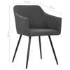 323094 vidaXL Dining Chairs 2 pcs Dark Grey Fabric