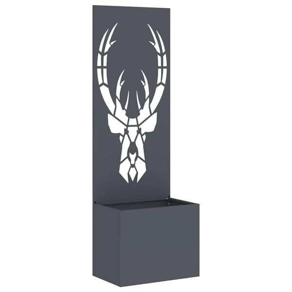 vidaXL Soukrom&iacute; na zahradě Antracit 50 x 140 cm Studeně v&aacute;lcovan&aacute; ocel