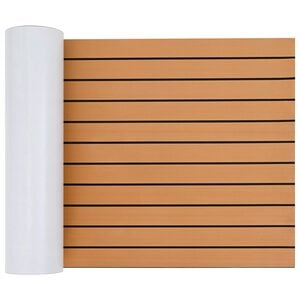 vidaXL Loďov&aacute; podložka Pruhovan&yacute; Hněd&aacute; a čern&aacute; 240 x 60 cm EVA