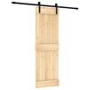 vidaXL Posuvn&eacute; dveře Přirozen&aacute; a čern&aacute; 70 x 210 cm