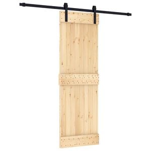 vidaXL Posuvn&eacute; dveře Přirozen&aacute; a čern&aacute; 70 x 210 cm