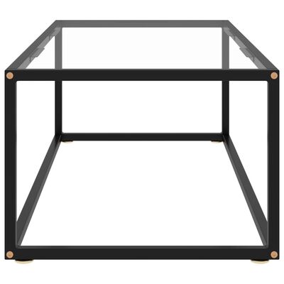 vidaXL Konferenční stolek černý s tvrzeným sklem 100 x 50 x 35 cm