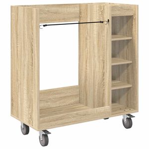 vidaXL Golfov&aacute; skř&iacute;ň s kolem Jednobarevn&yacute; Sonoma dub 90 x 45 x 98 cm