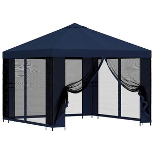 vidaXL Zahradn&iacute; alt&aacute;n se stěnami 3 x 3 m Modr&aacute; Polyester a ocel