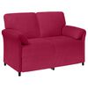 vidaXL Sofa pro dvě osoby V&iacute;no Červen&eacute; 138 x 83 x 95 cm Samet