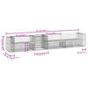vidaXL Zahradní lavice s gabionovým košem impregnovaná borovice