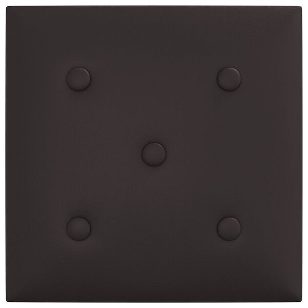 vidaXL N&aacute;stěnn&yacute; čeln&iacute;k 12 pcs Čern&yacute; 30 x 30 cm Uměl&aacute; kůže