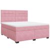 vidaXL Box spring postel s matrac&iacute; růžov&aacute; 180x200 cm samet