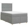 vidaXL Postel boxspring s matrac&iacute; Světle &scaron;ed&aacute; 120 x 200 cm Textil