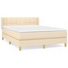 vidaXL Box spring postel s matrac&iacute; kr&eacute;mov&aacute; 140x200 cm textil