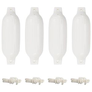 vidaXL Lodn&iacute; n&aacute;razn&iacute;k 4 ks b&iacute;l&yacute; &Oslash; 11 x 40 cm PVC
