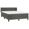 vidaXL Box spring postel s matrac&iacute; tmavě &scaron;ed&yacute; 140 x 190 cm samet
