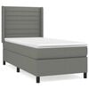 vidaXL Box spring postel s matrac&iacute; tmavě &scaron;ed&aacute; 90x190 cm textil