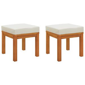 vidaXL Zahradn&iacute; stoličky s podu&scaron;kami 2 ks 40x40x42 cm masivn&iacute; ak&aacute;cie