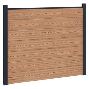 vidaXL Plotov&yacute; panel WPC a hlin&iacute;k Hněd&aacute;