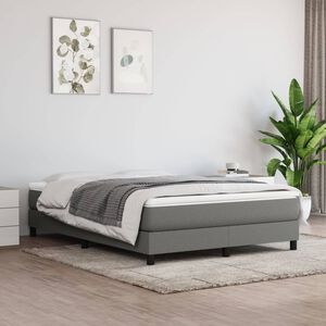 vidaXL Ta&scaron;tičkov&aacute; matrace středn&iacute; tvrdost tmavě &scaron;ed&aacute; 140 x 190 x 20 cm textil