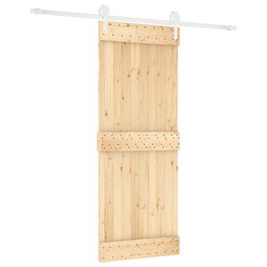 vidaXL Posuvn&eacute; dveře 80 x 210 cm Masivn&iacute; borov&eacute; dřevo (neupraven&eacute;)