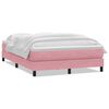 vidaXL Box spring postel s matrac&iacute; růžov&aacute; 140x210 cm samet