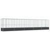 vidaXL Voli&eacute;ra s n&aacute;stavbou stř&iacute;brn&aacute; 1 042,5 x 107 x 212 cm ocel
