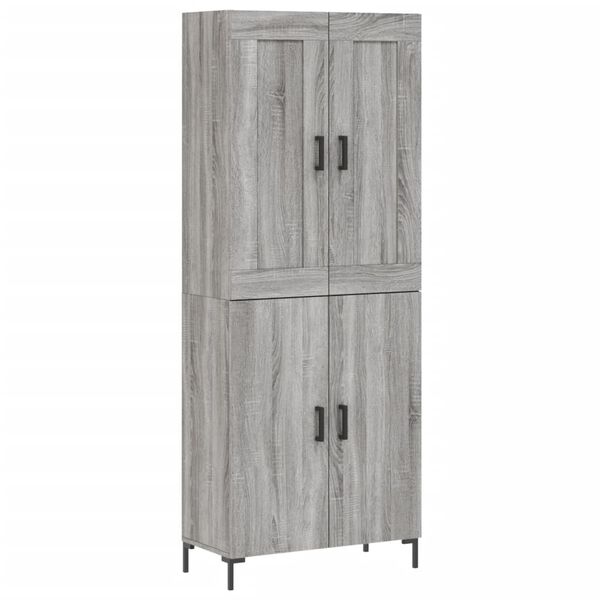 vidaXL Skř&iacute;ň highboard &scaron;ed&aacute; sonoma 69,5 x 34 x 180 cm kompozitn&iacute; dřevo