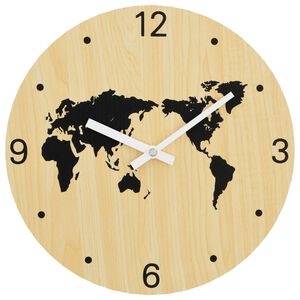 vidaXL N&aacute;stěnn&eacute; hodiny žlut&eacute; a čern&eacute; &Oslash; 30 cm kompozitn&iacute; dřevo