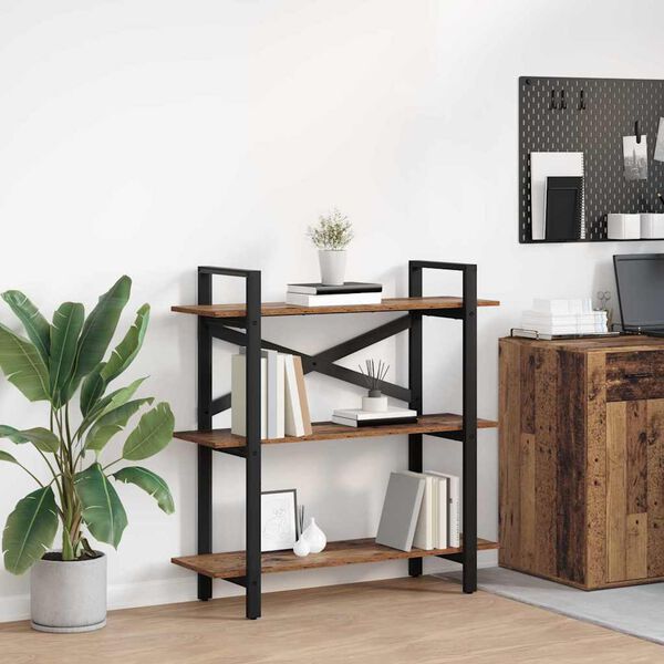 vidaXL Knihovna Star&eacute; dřevo 100 x 33,5 x 102 cm kompozitn&iacute; dřevo