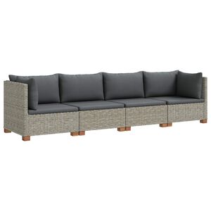 vidaXL 4 ks Ratanov&aacute; lounge souprava s pol&scaron;t&aacute;ři GENDT Př&iacute;rodn&iacute; ratan