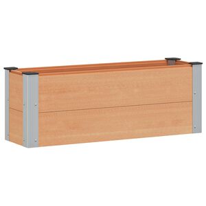 vidaXL Zahradn&iacute; vyv&yacute;&scaron;en&yacute; z&aacute;hon Hněd&aacute; 100 x 30 x 36 cm WPC a hlin&iacute;k