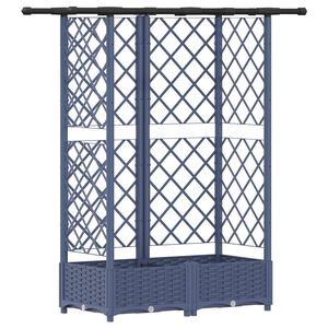 vidaXL Vyv&yacute;&scaron;en&yacute; z&aacute;hon s trel&aacute;ž&iacute; a střechou &Scaron;ed&aacute; 124 x 40 x 121 cm PP