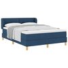 vidaXL Postel s boxspringem s čelo Modr&aacute; 160 x 200 cm textil