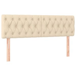 vidaXL Čela postele kr&eacute;mov&aacute; 160x7x78/88 cm l&aacute;tka