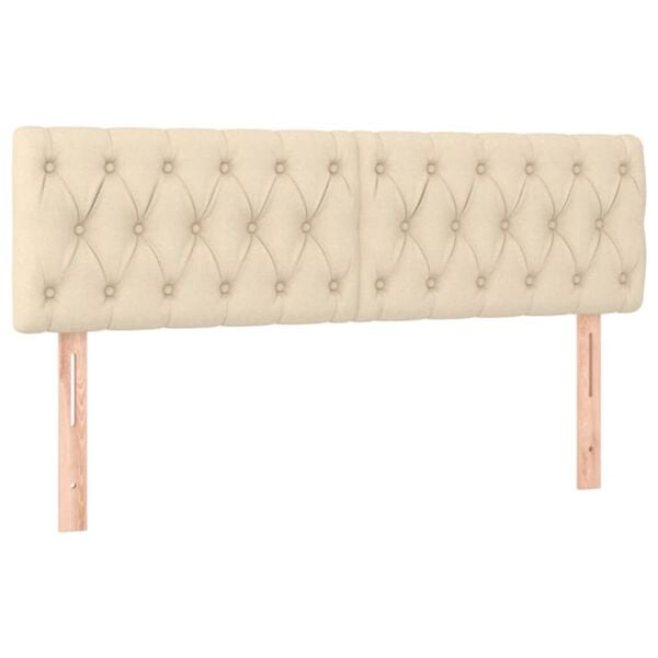 vidaXL Čela postele kr&eacute;mov&aacute; 160x7x78/88 cm l&aacute;tka