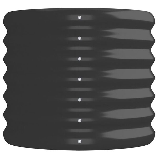 vidaXL Vyvýšený záhon pozinkovaná ocel 152x40x36 cm antracitový