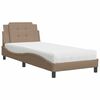 vidaXL R&aacute;m postele bez matrace Zadar cappuccino 80 x 200 cm uměl&aacute; kůže
