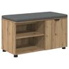 vidaXL Lavice na boty s polstrov&aacute;n&iacute;m Dub artisan 80 x 38 x 46 cm
