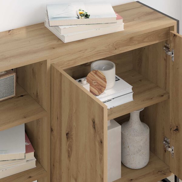 vidaXL Bočn&iacute; skř&iacute;ňka Uměleck&yacute; dub 96,5 x 30 x 75 cm kompozitn&iacute; dřevo