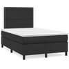 vidaXL Box spring postel s matrac&iacute; čern&aacute; 120 x 200 cm uměl&aacute; kůže