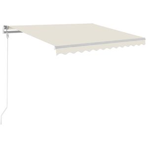 vidaXL Automatick&aacute; mark&yacute;za LED a senzor větru 300 x 250 cm kr&eacute;mov&aacute;