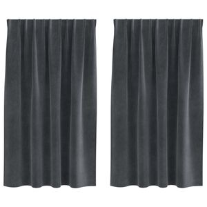 vidaXL Zatemňovac&iacute; z&aacute;věsy 2 pcs Světle &scaron;ed&aacute; 140 x 140 cm samet