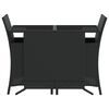 vidaXL 3d&iacute;ln&yacute; bistro set s podu&scaron;kami čern&yacute; polyratan