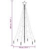 vidaXL Vánoční strom s hrotem 200 teple bílých LED diod 180 cm